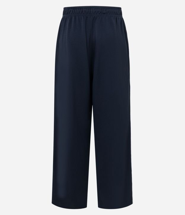 Pantalón Deportiva en Helanca con Rayas Laterales y Estampa Localizada 7
