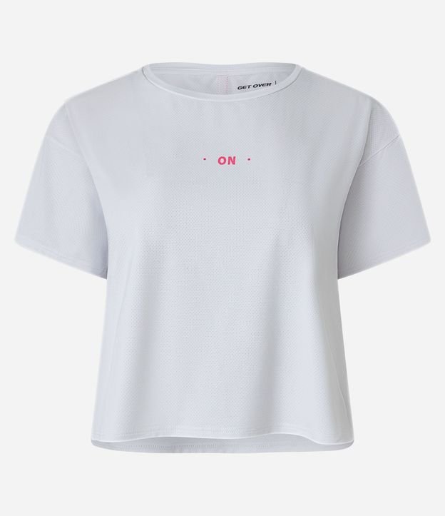 Remera Cropped Deportiva en Microfibra Texturizada con Detalle en la Espalda 4
