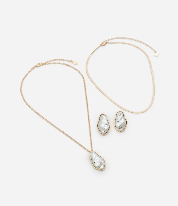 Conjunto de Collar Capas y Caravana con Colgante Organicos 2