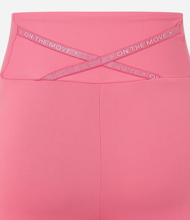 Pantalón Legging Deportiva en Microfibra Pesada con Tiras Elásticas Cruzadas 8