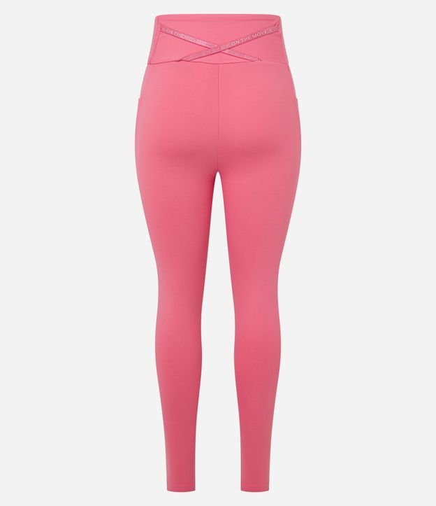 Pantalón Legging Deportiva en Microfibra Pesada con Tiras Elásticas Cruzadas 9