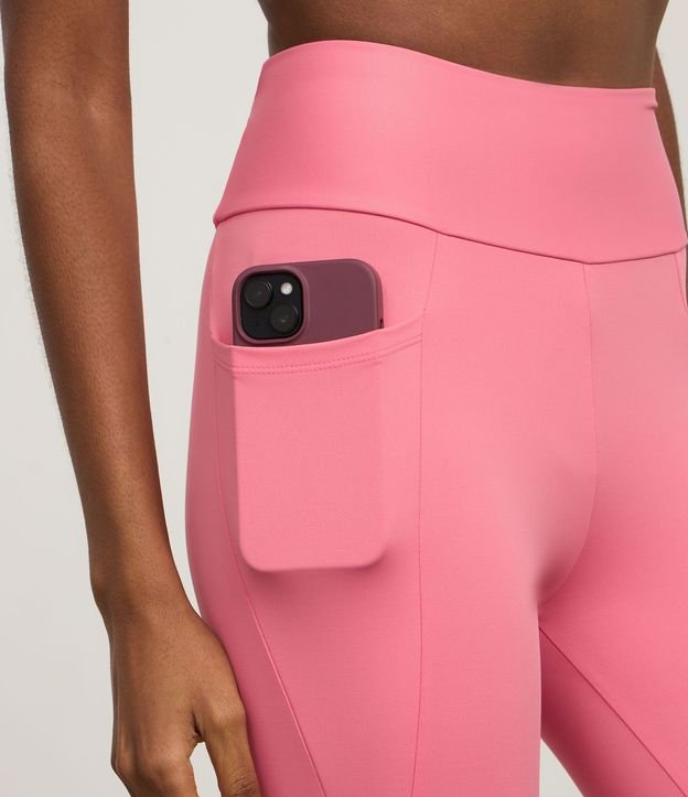 Pantalón Legging Deportiva en Microfibra Pesada con Tiras Elásticas Cruzadas 3