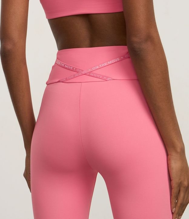 Pantalón Legging Deportiva en Microfibra Pesada con Tiras Elásticas Cruzadas 4