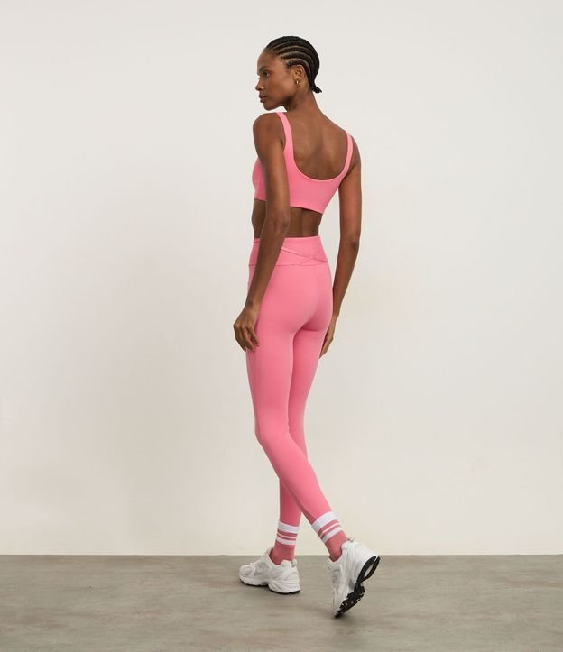 Pantalón Legging Deportiva en Microfibra Pesada con Tiras Elásticas Cruzadas 5