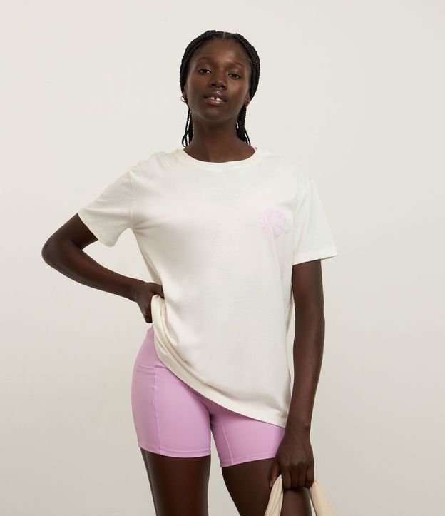 Remera Oversized Deportiva en Algodón con Estampa Corazón Wellness Club 2