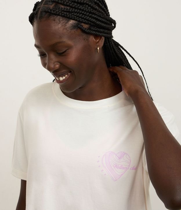 Remera Oversized Deportiva en Algodón con Estampa Corazón Wellness Club 4