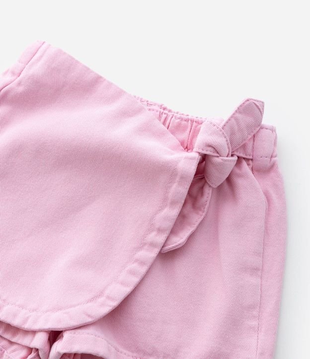Short Pollera Infantil en Sarga con Lazo - Talle 1 a 6 años 6