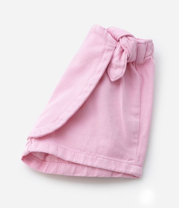 Short Pollera Infantil en Sarga con Lazo - Talle 1 a 6 años 8