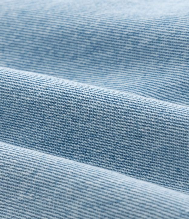 Pollera Infantil en Jeans con Pliegues y Aplicaciones de Lacitos - Talle 7 a 14 años 4