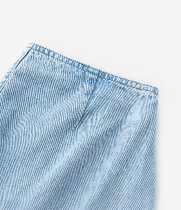 Pollera Infantil en Jeans con Pliegues y Aplicaciones de Lacitos - Talle 7 a 14 años 5