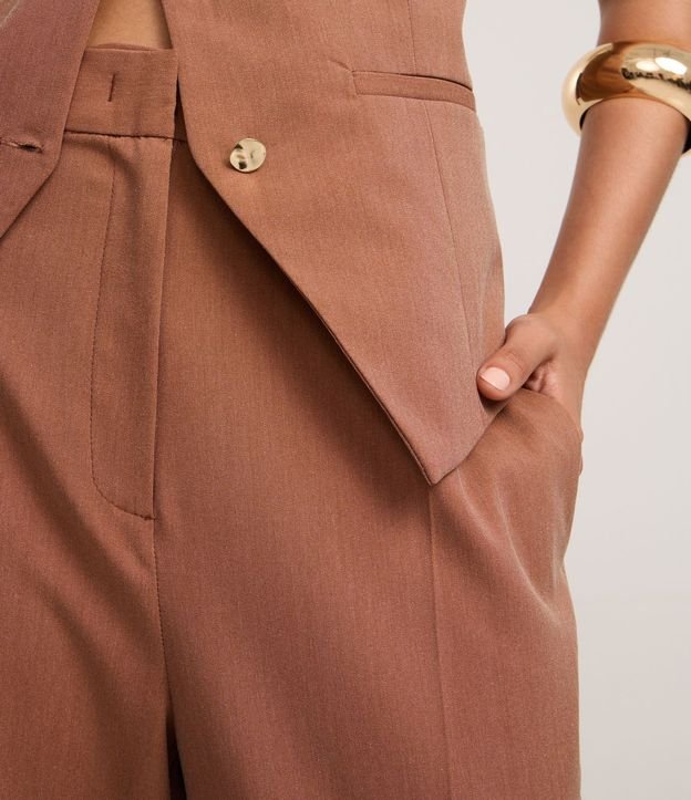 Pantalón Recto Sastrería con Textura y Bolsillos 4