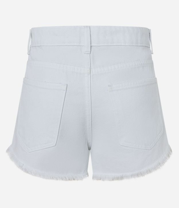 Short Slim en Sarga con Terminación Deshilachada 6