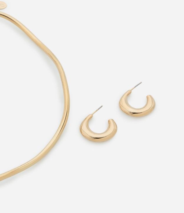 Conjunto de Collar y Caravana Aro Forma Organica 1