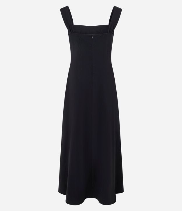 Vestido Midi con Breteles Anchos y Escote Cuadrado 5