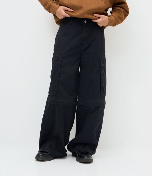 Pantalón Mega Baggy Lisa que se Vuelve Bermuda 2