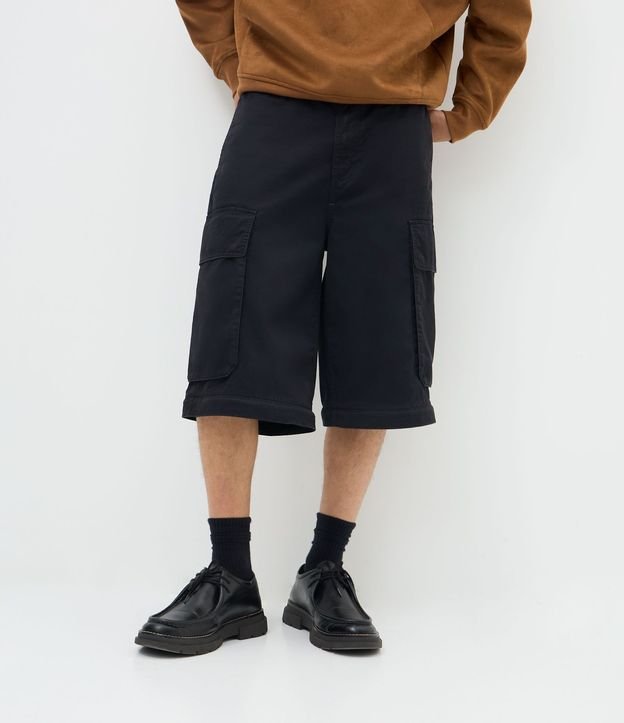 Pantalón Mega Baggy Lisa que se Vuelve Bermuda 5