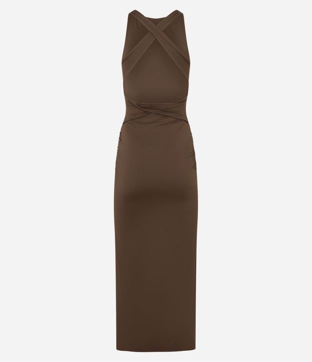 Vestido Midi con Tiras Cruzadas en la Espalda 6