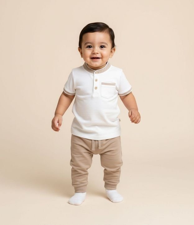Pantalón Infantil con Cordón Ajustable - Talle RN a 18 Meses 1