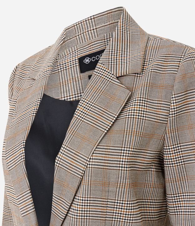 Blazer Oversized de Sastrería con Estampa de Cuadros 7