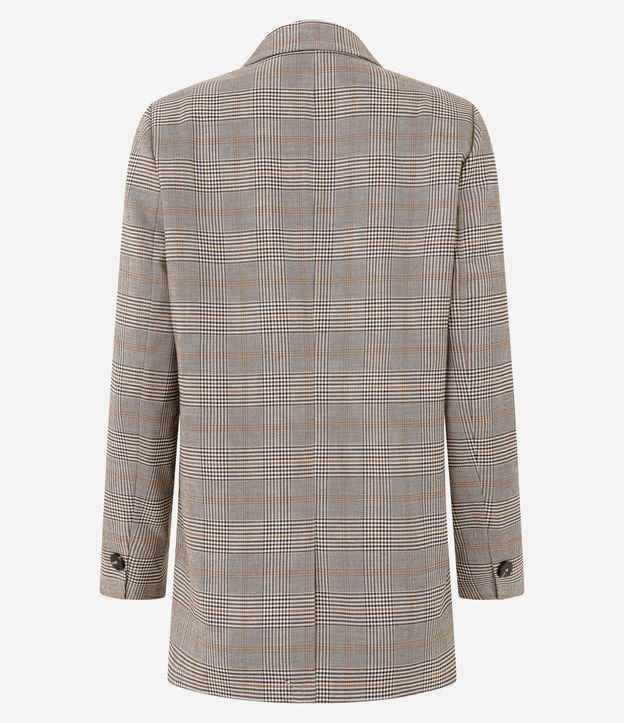 Blazer Oversized de Sastrería con Estampa de Cuadros 8