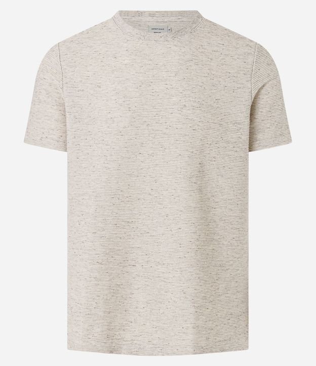 Remera Regular en Algodón con Textura Horizontal 5