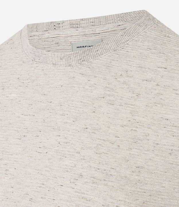 Remera Regular en Algodón con Textura Horizontal 6