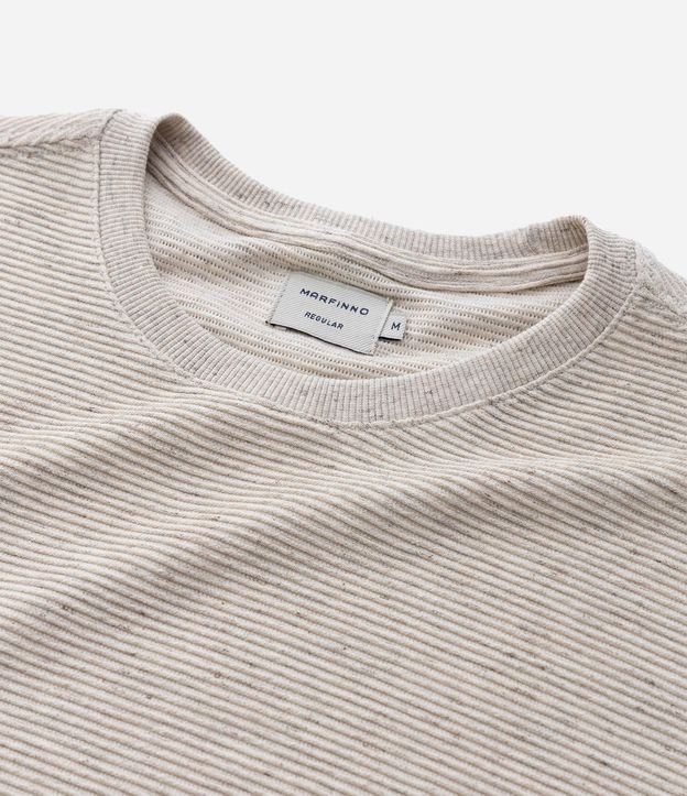 Remera Regular en Algodón con Textura Horizontal 8