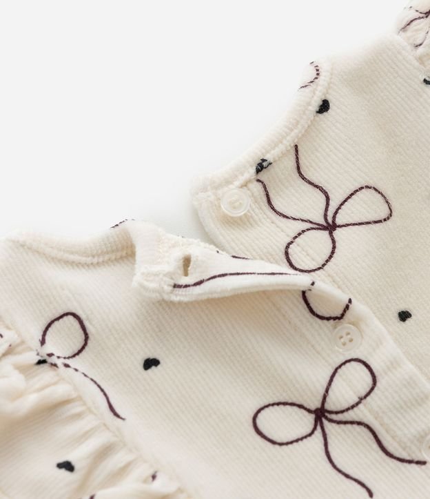 Vestido Infantil con Estampa de Moñitas y Media Can Can – Talle 1 a 5/6 años 8