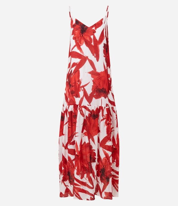Vestido Evasê Largo en Viscosa con Estampado Floral 5