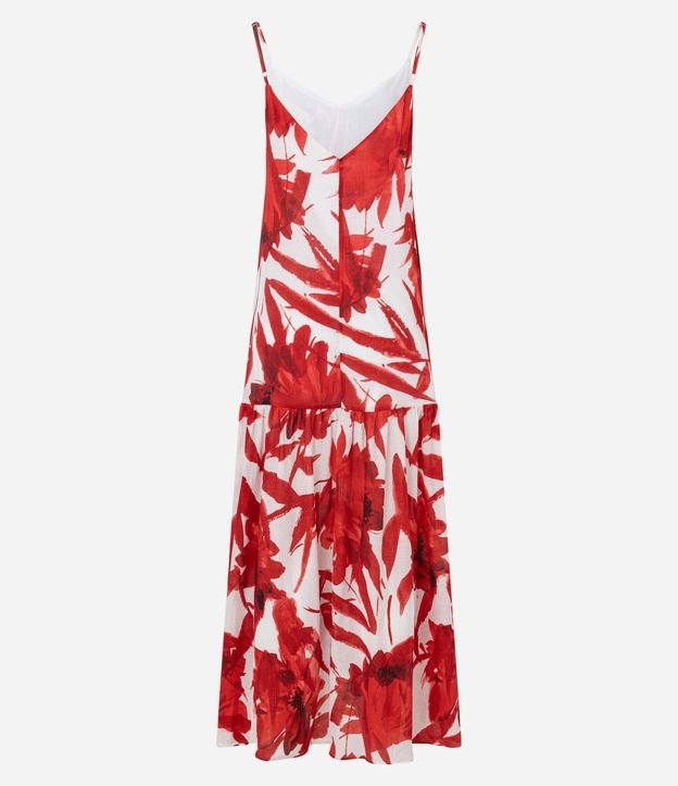 Vestido Evasê Largo en Viscosa con Estampado Floral 8