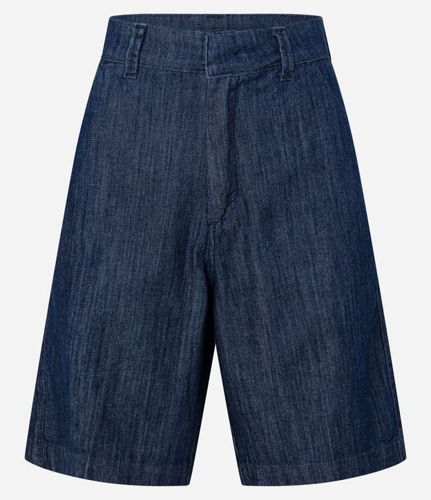 Bermuda Cintura Alta en Jeans con Cintura Sastre 5