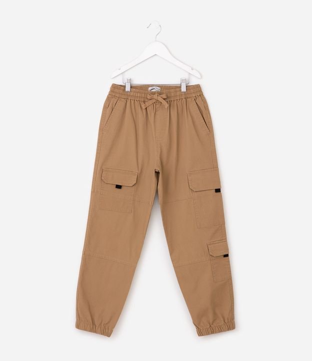 Pantalón Slim Infantil en Sarga RipStop con Bolsillos Cargo - Talle 5 a 14 2