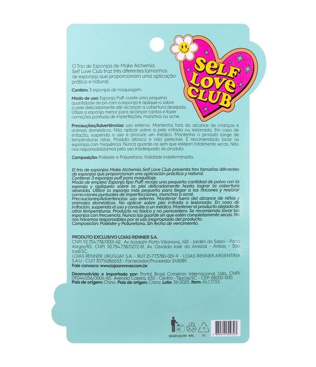 Trío de Esponjas de Maquillaje Self Love Club Alchemia 3