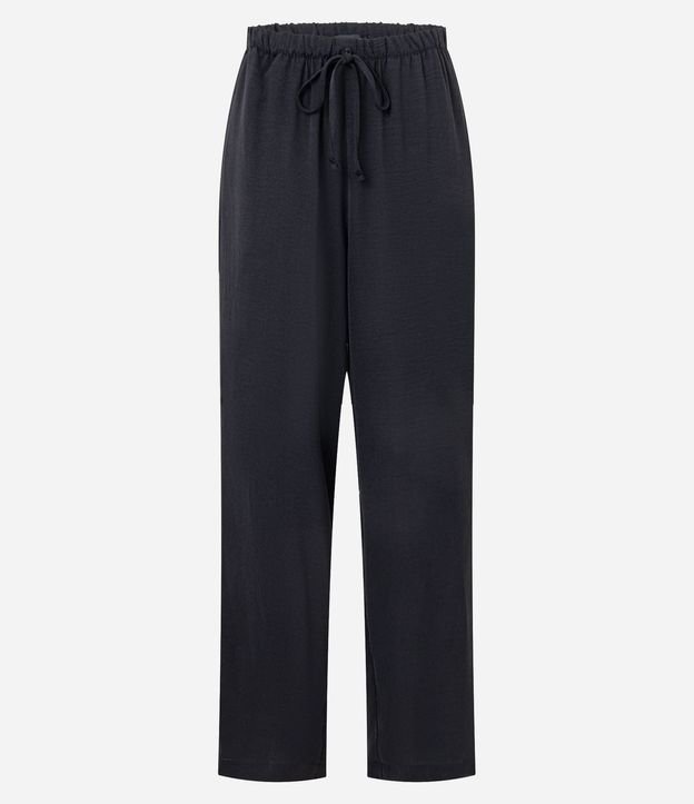 Pantalón Recto en Airflow con Elástico y Lazo en la Cintura 5