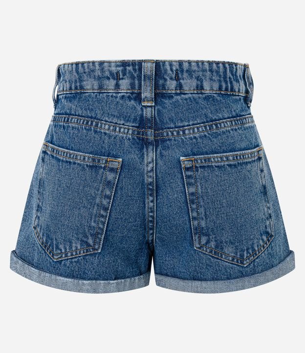 Short Slim Cintura Alta en Jeans con Colgante Floral 8