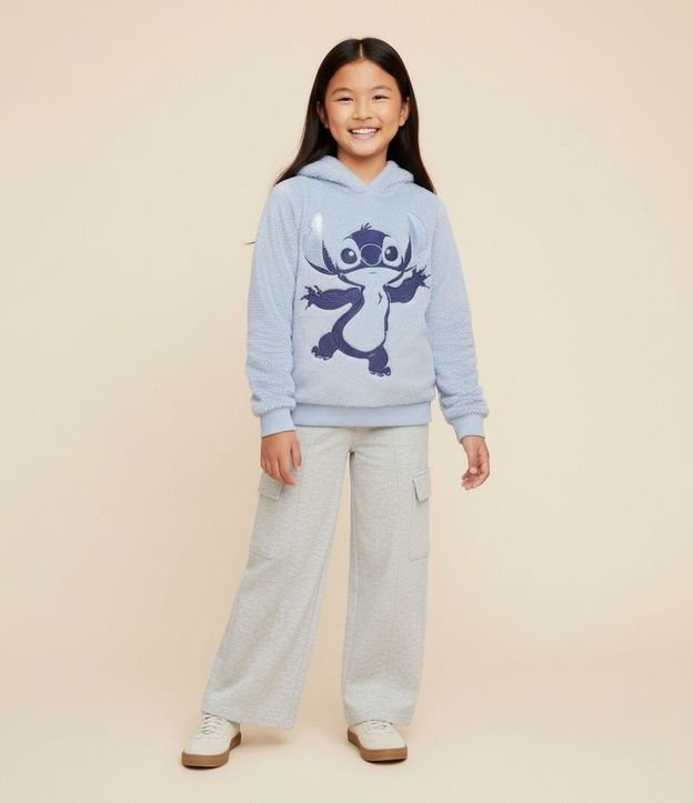 Buzo Infantil Stitch con Orejitas en Lentejuela – Talle 5 a 14 años
