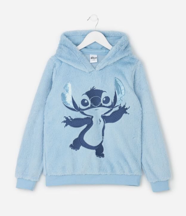 Buzo Infantil Stitch con Orejitas en Lentejuela – Talle 5 a 14 años 2
