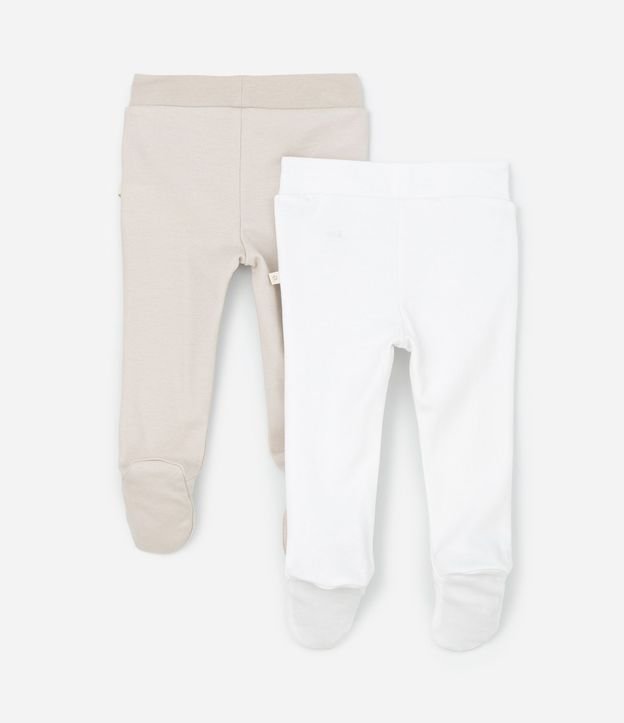 Kit 02 Pantalones infantiles con Pies Cerrados - Talle RN a 12 meses 2