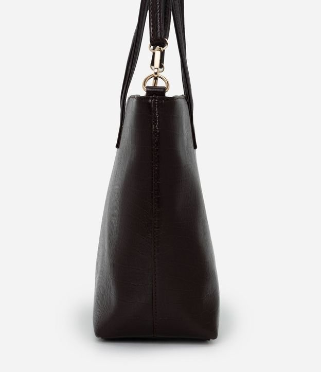 Cartera Shopper Grande con Asa Larga y Textura Crocco 3