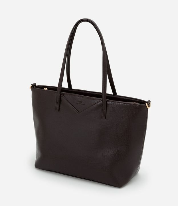 Cartera Shopper Grande con Asa Larga y Textura Crocco 7