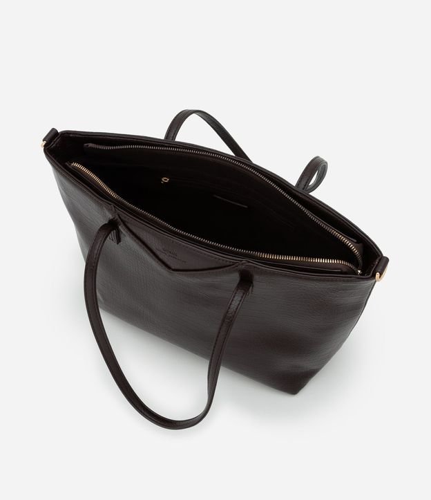 Cartera Shopper Grande con Asa Larga y Textura Crocco 8