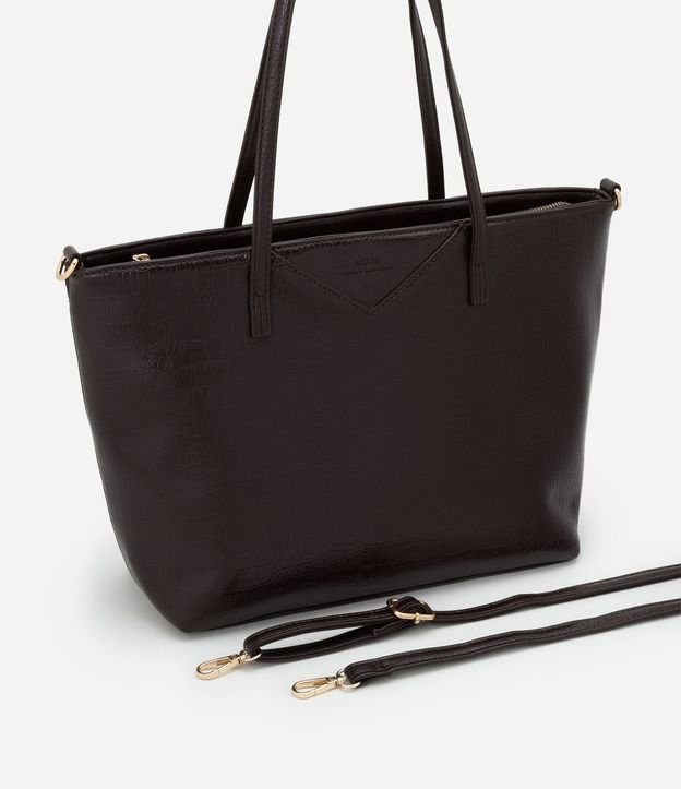 Cartera Shopper Grande con Asa Larga y Textura Crocco 9