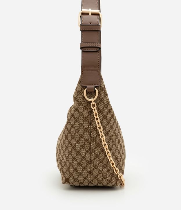 Bolsillo Baguette Pequena con Estampado Geométrico con Asa de Cadena 2
