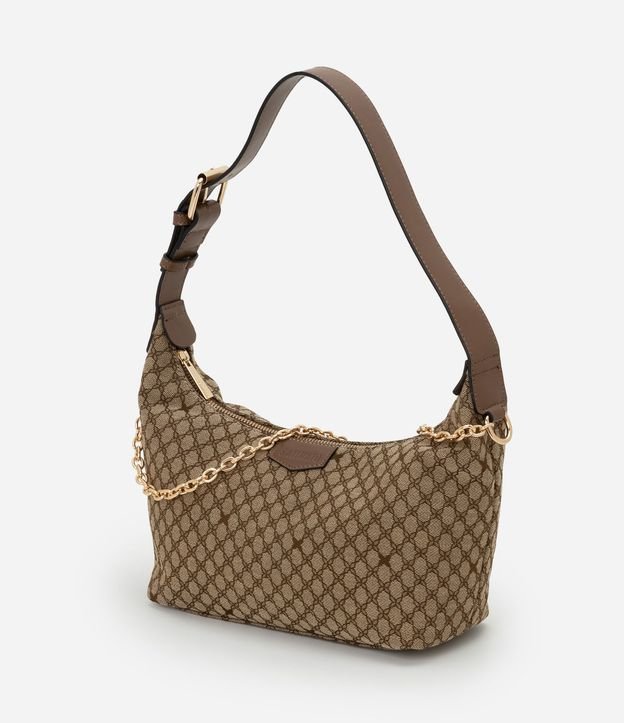 Bolsillo Baguette Pequena con Estampado Geométrico con Asa de Cadena 7