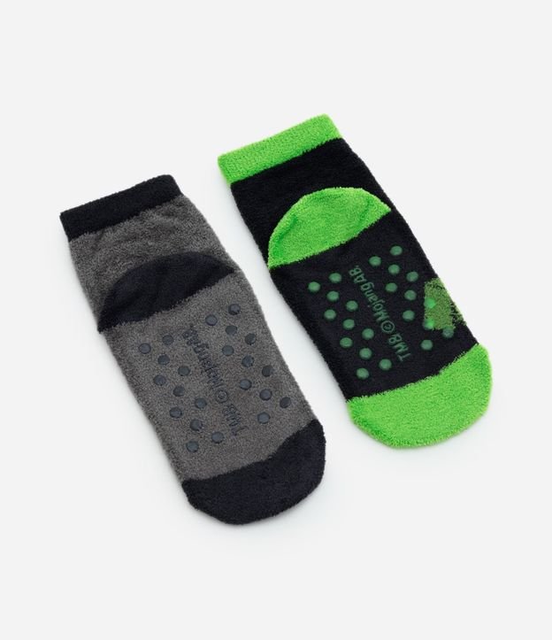 Kit 02 Medias Infantil con Estampado Minecraft – Talle 23 a 38 2