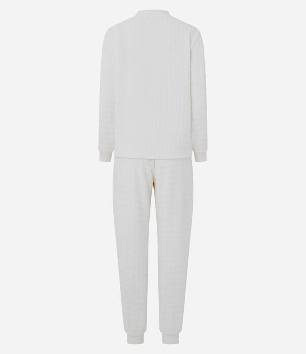 Pijama Largo en Fleece con Textura 3