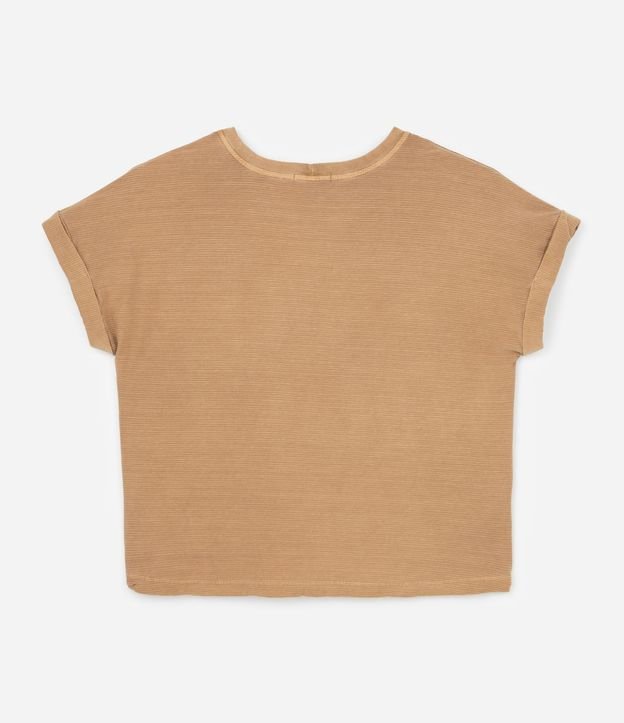 Remera en Algodón Texturizado con Bordado de Palmeras Curve & Plus Size 5