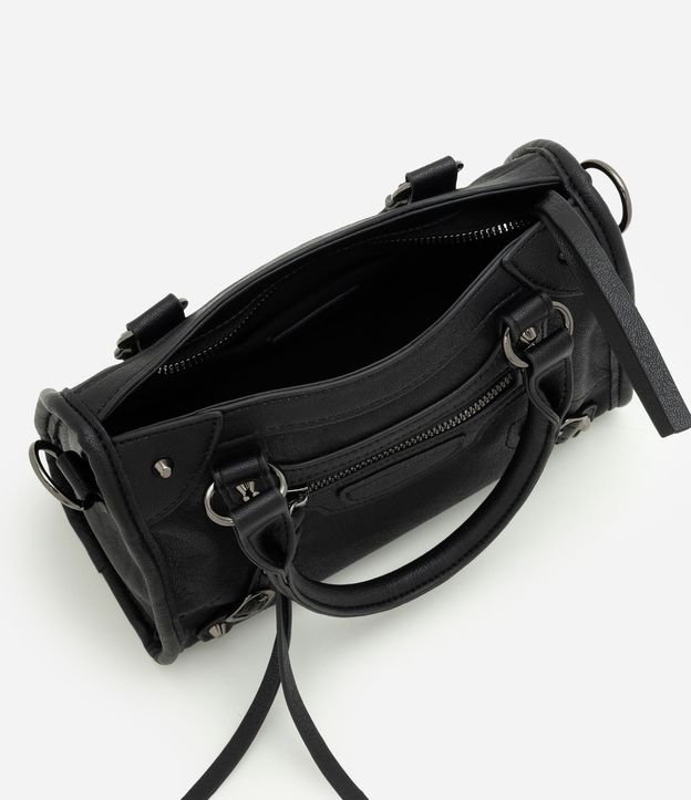 Bolsa Pequeña Satchel con Detalles Metálicos 6
