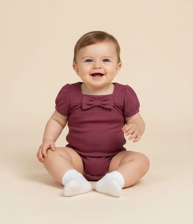 Body Infantil con Lazo en el Pecho – Talle RN a 18 Meses