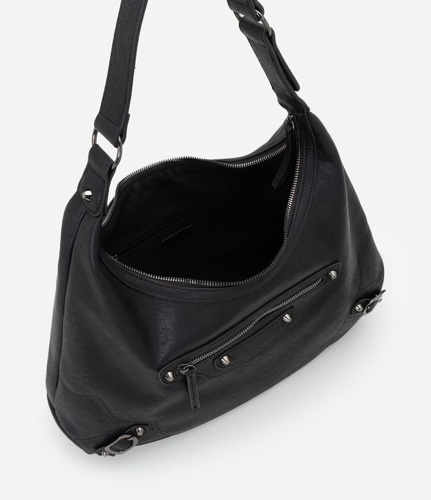 Cartera Grande Hobo con Detalles de Hebilla 5